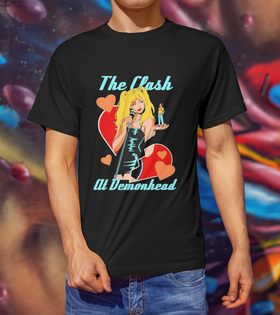 The Clash At Demonhead Scott Pilgrim Band Heart T-Shirt
