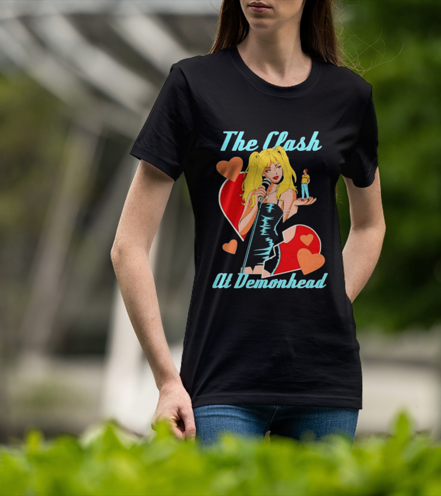 The Clash At Demonhead Scott Pilgrim Band Heart T-Shirt