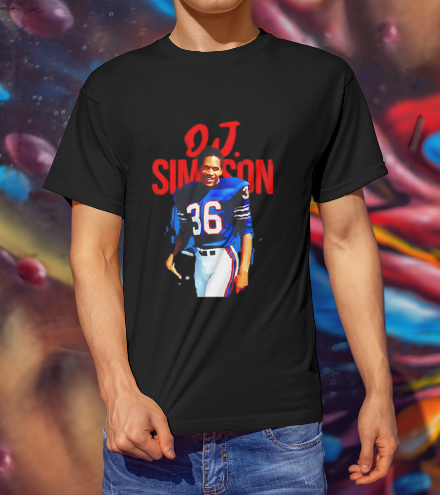 O.J. Simpson 36 Buffalo Bills Football Player T-Shirt