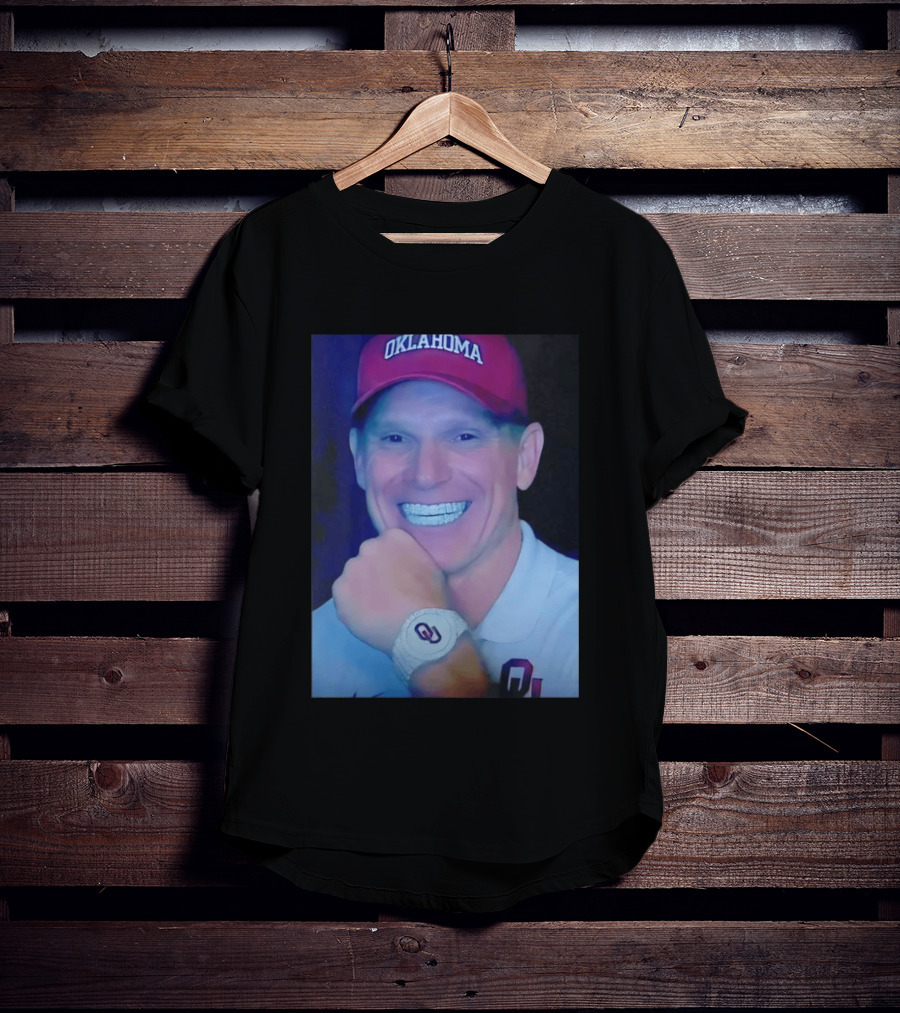 Oklahoma Sooners Brent Venables Smiling With Grill And OU T-Shirt