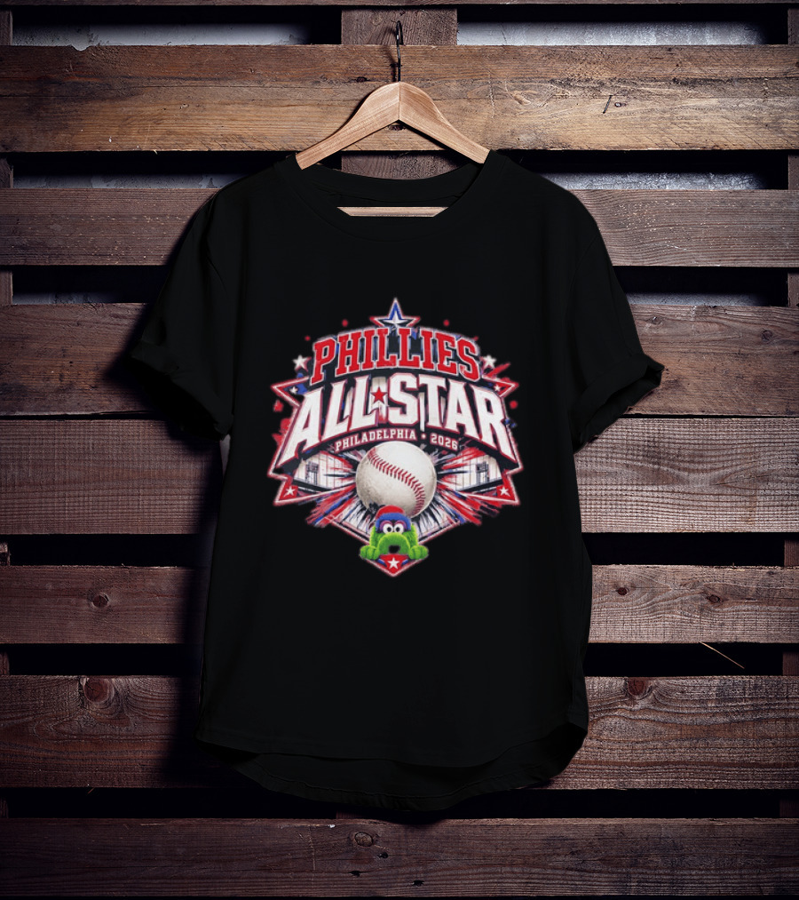 Phillies All Star Philadelphia 2026 Gritty Baseball Event Promo T-Shirt