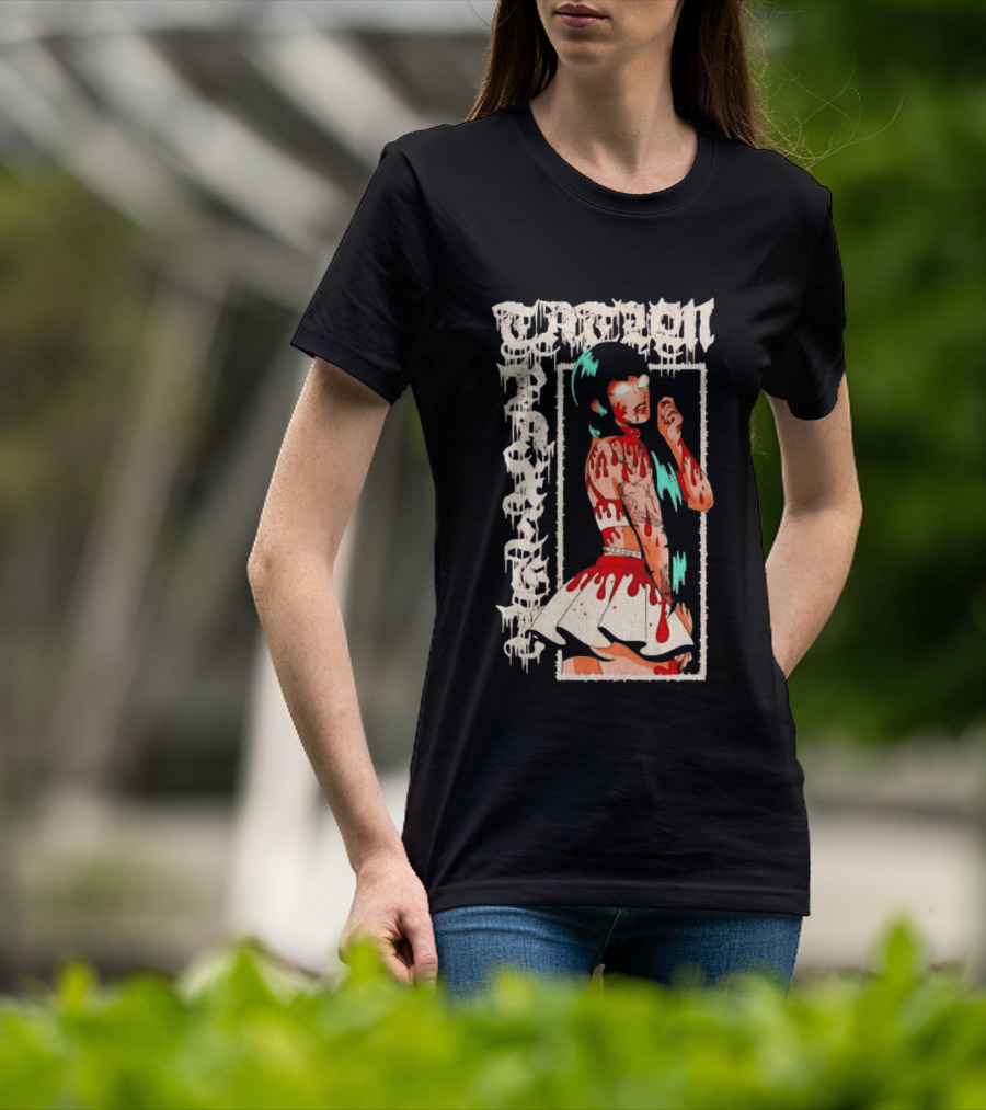 Vampen Anime Girl Horror Aesthetic Gore Dripping Gothic T-Shirt