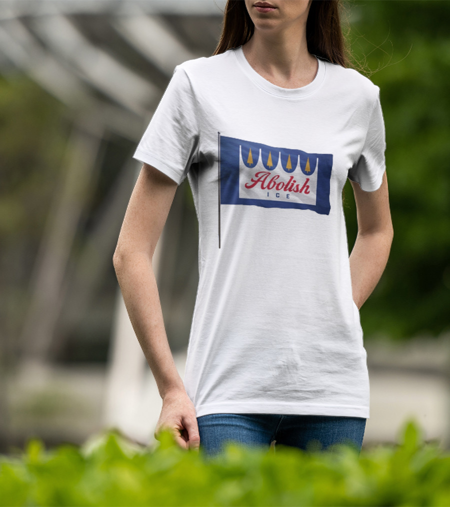 Abolish ICE Social Justice Flag With Crown Symbol For Immigration Reform T-Shirt