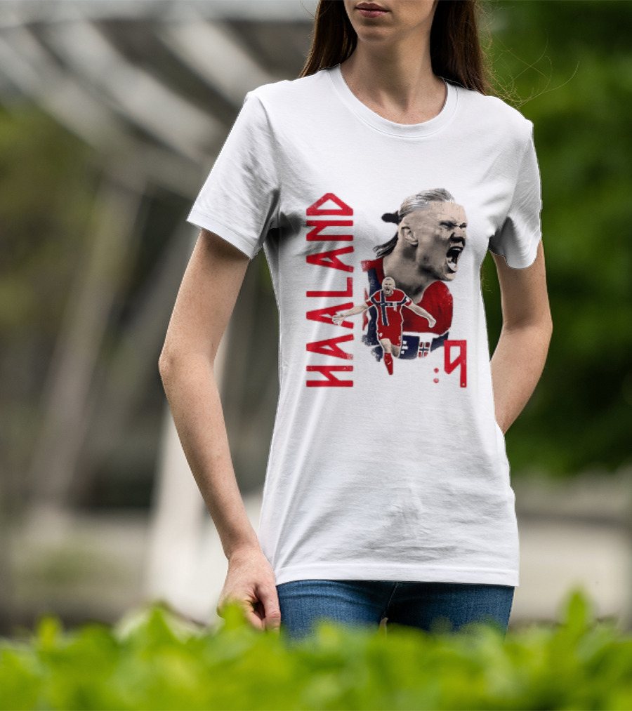 Haaland Norway National Soccer Star 9 T-Shirt