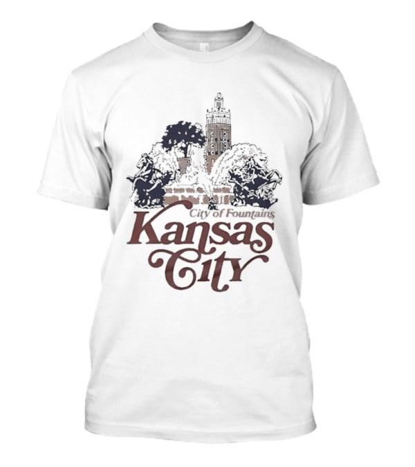 Kansas City City Of Fountains Missouri Tower And Trees T-Shirt