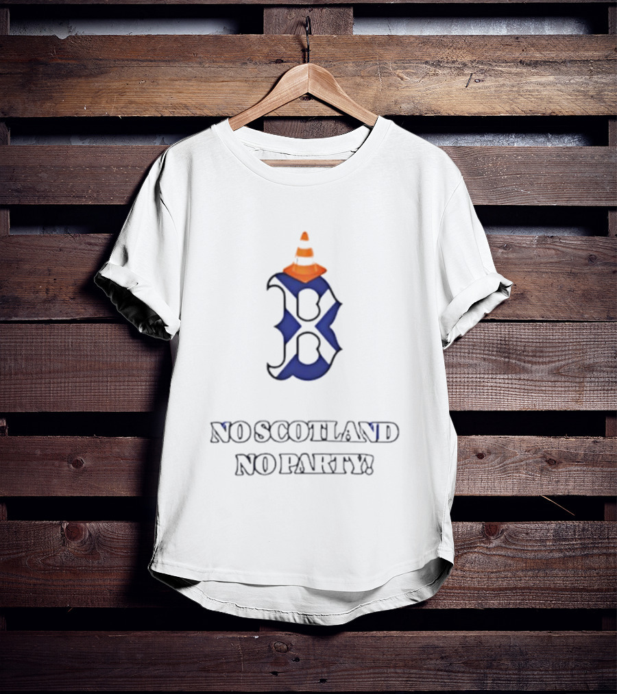 Scotland National Football Team Tartan B No Scotland No Party T-Shirt