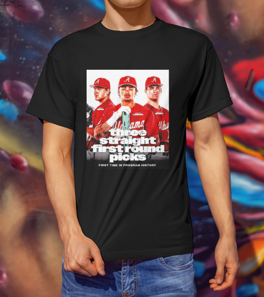 Ben Hess Justin Lebron Riley Quick Alabama Three Straight First Round Picks First Time In Program History T-Shirt