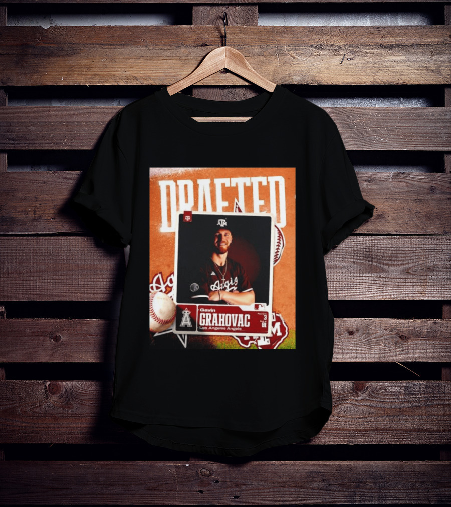 Los Angeles Angels Draft Gavin Grahovac Round 3 Pick 81 T-Shirt
