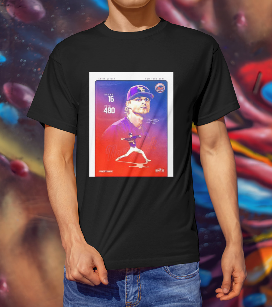 Gavin Guidry New York Mets Round 16 Pick 480 Draft 26 T-Shirt