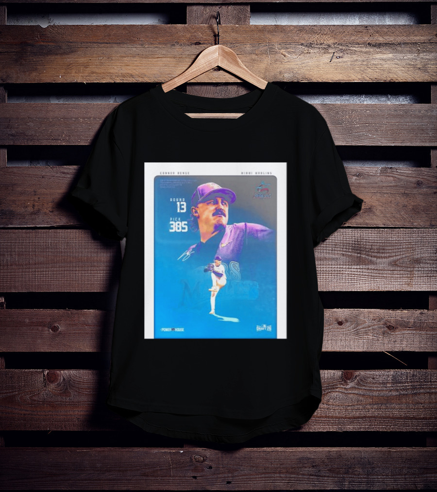 Connor Benge Miami Marlins Round 13 Pick 385 Draft 26 T-Shirt