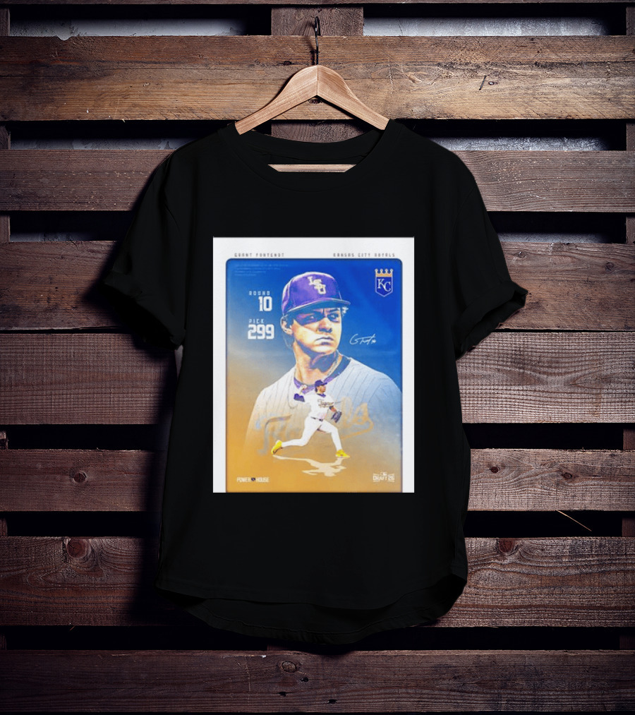 Grant Fontenot Kansas City Royals MLB Draft Round 10 Pick 299 T-Shirt