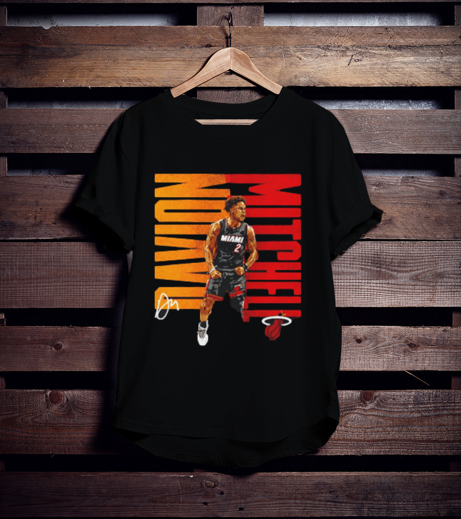 Davion Mitchell Miami Heat Number 2 Basketball Player T-Shirt