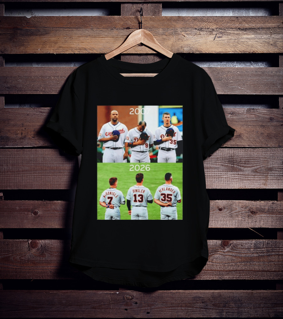 Detroit Tigers 2007 2026 McGonigle Dingler Verlander Comparison T-Shirt