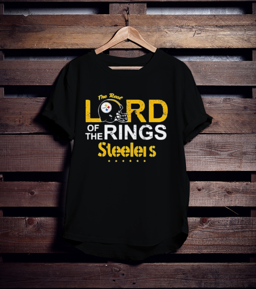 The Real Lord Of The Rings Steelers Pittsburgh Helmets And Stars T-Shirt