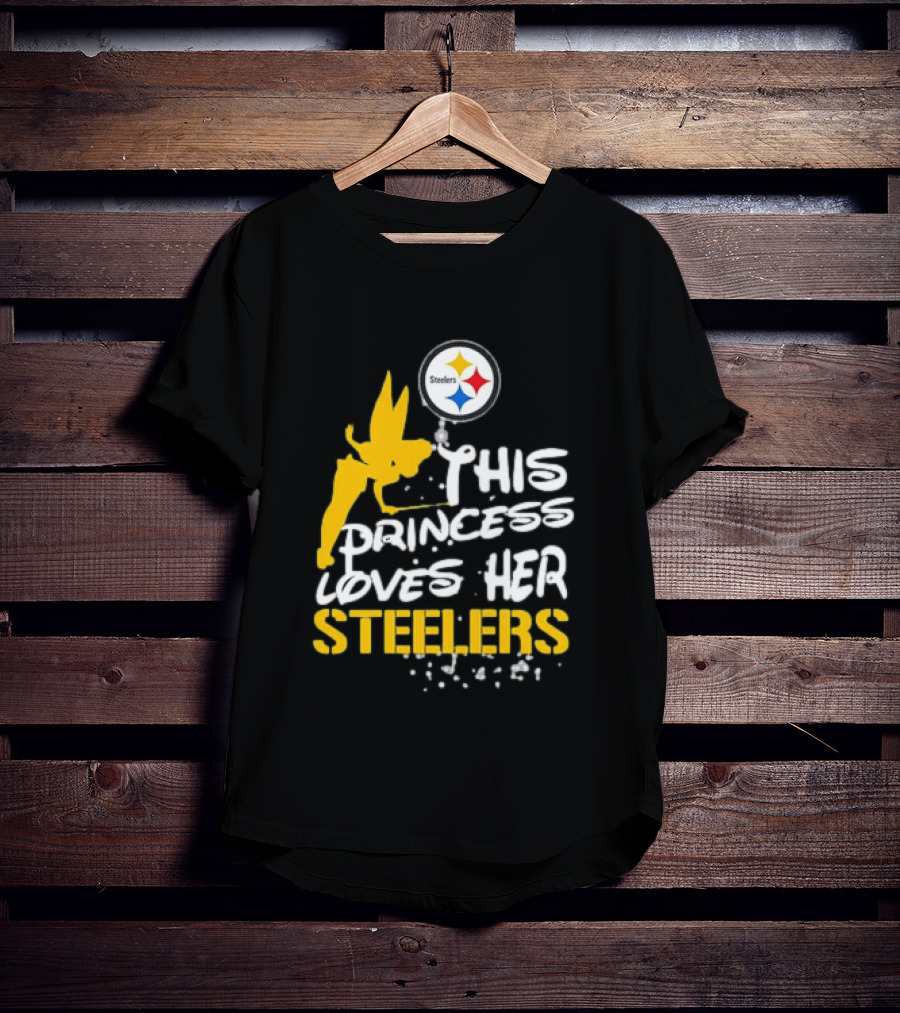 Tinkerbell This Princess Loves Her Steelers Pittsburgh Steelers T-Shirt