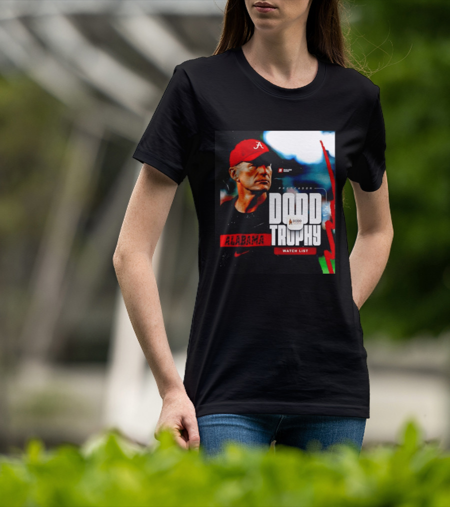 Alabama Crimson Tide Preseason Dodd Trophy List Kalen DeBoer Nike T-Shirt