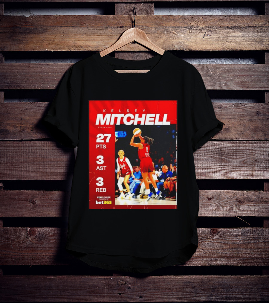 Kelsey Mitchell 27 Points Stat Leader 3 Assists 3 Rebounds At Las Vegas T-Shirt