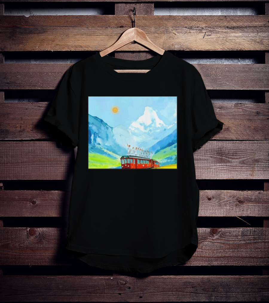 Lionel Messi Argentina Football Team Celebration On Swiss Alps Train T-Shirt