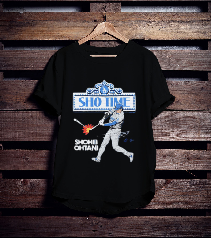 Los Angeles Dodgers Shohei Ohtani Sho Time LA 2026 Baseball Player Hitting Scene T-Shirt