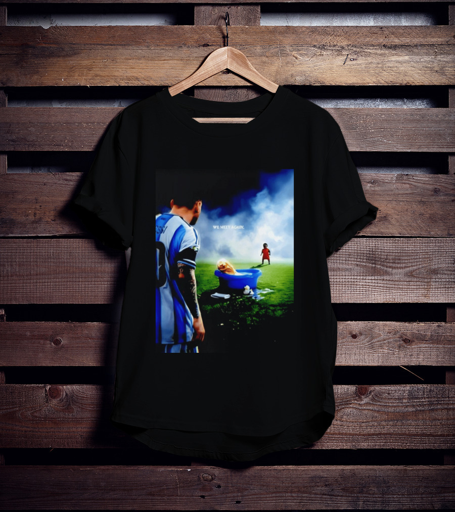 Messi X Lamine Yamal We Meet Again Argentina Spain Meme Football Scene T-Shirt