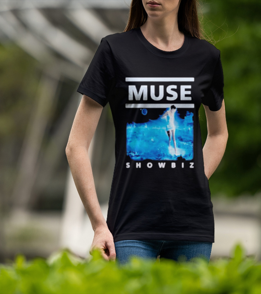 Muse Showbiz Album Cover Art Blue Aesthetic T-Shirt