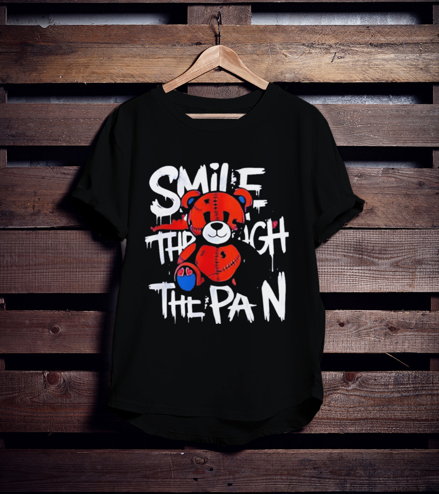Smile Through The Pain Patchwork Teddy T-Shirt
