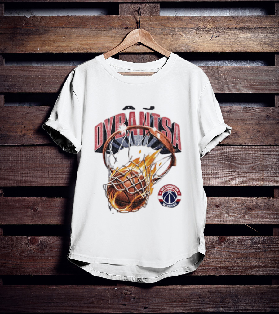 Dybantsa Washington Wizards Basketball Hoop On Fire T-Shirt
