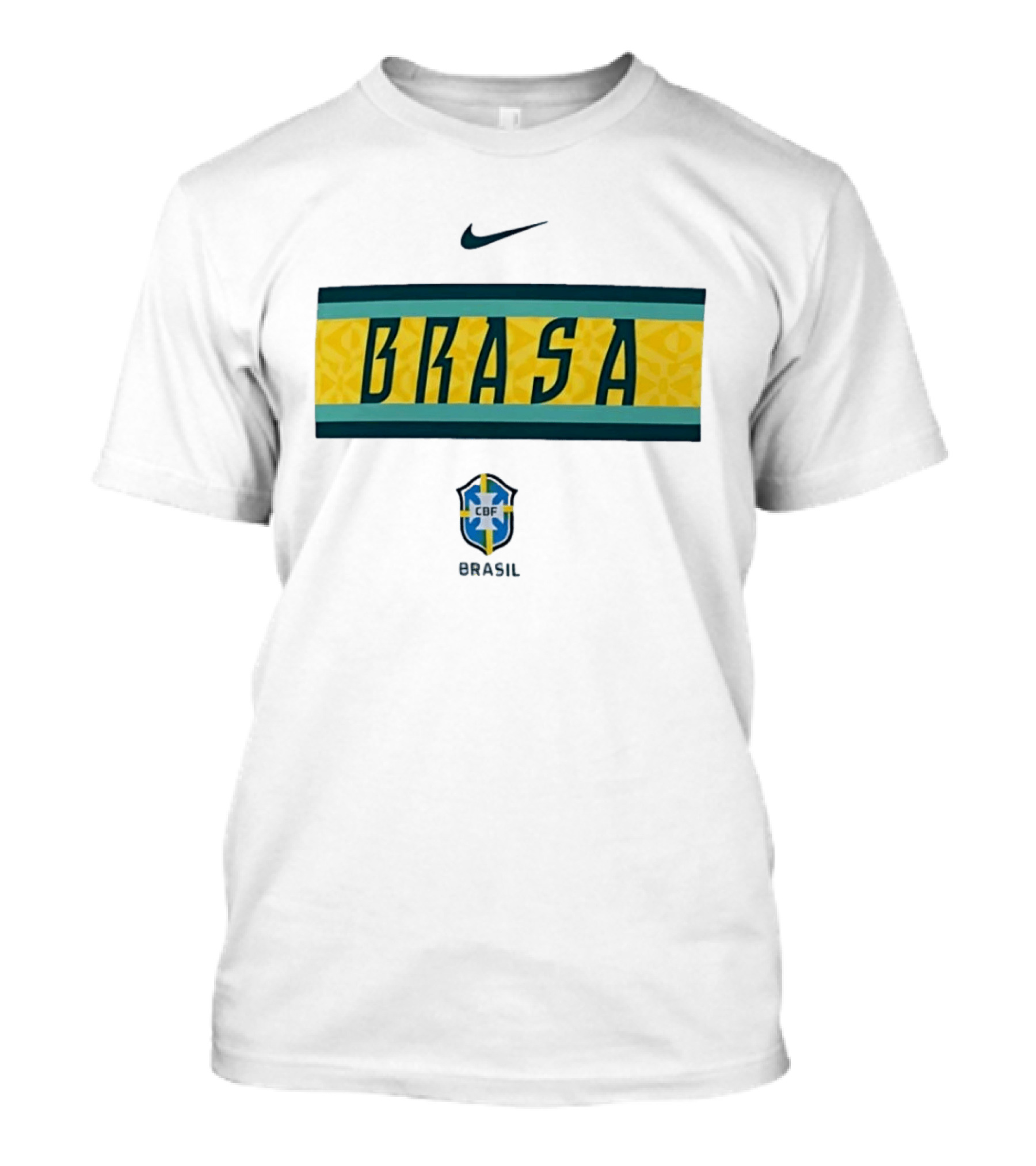 Nike Brasa Brazil CBF Football Crest T-Shirt