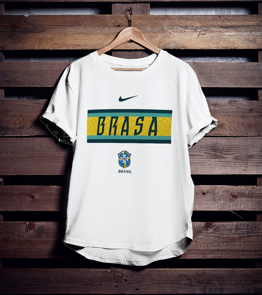 Nike Brasa Brazil CBF Football Crest T-Shirt