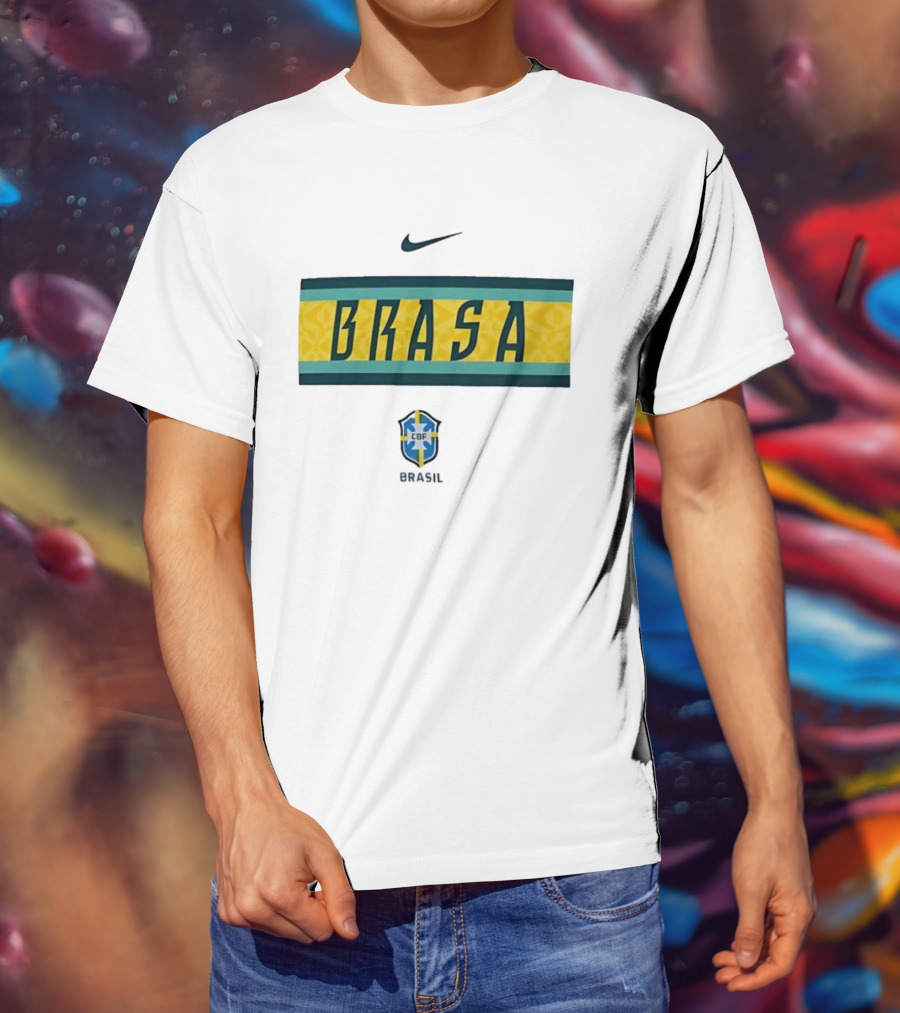 Nike Brasa Brazil CBF Football Crest T-Shirt
