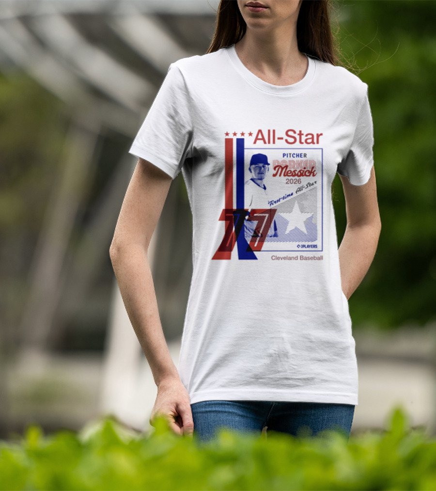 Cleveland Guardians Parker Messick First Time All Star 2026 Pitcher Three Stars T-Shirt