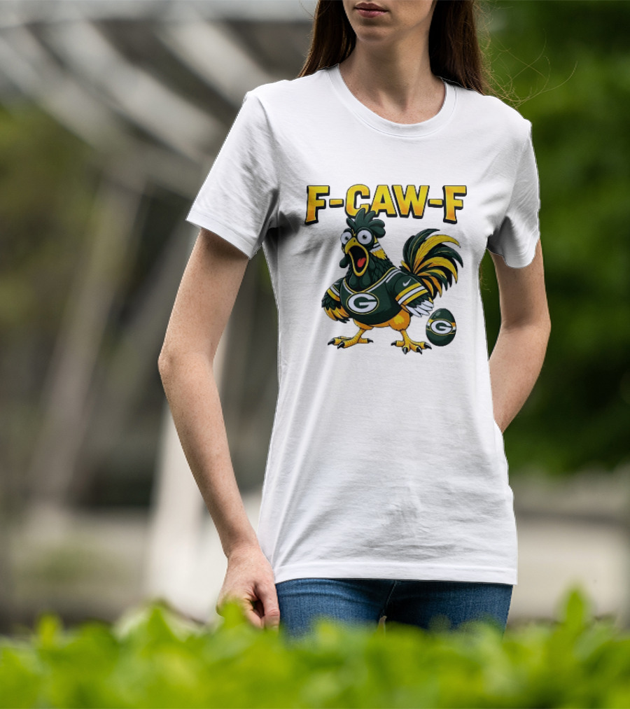 F CAW F Green Bay Packers Rooster Football Fan T-Shirt