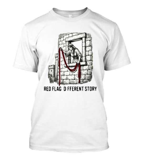 Red Flag Different Story Rahab Joshua 2 Biblical Scene T-Shirt