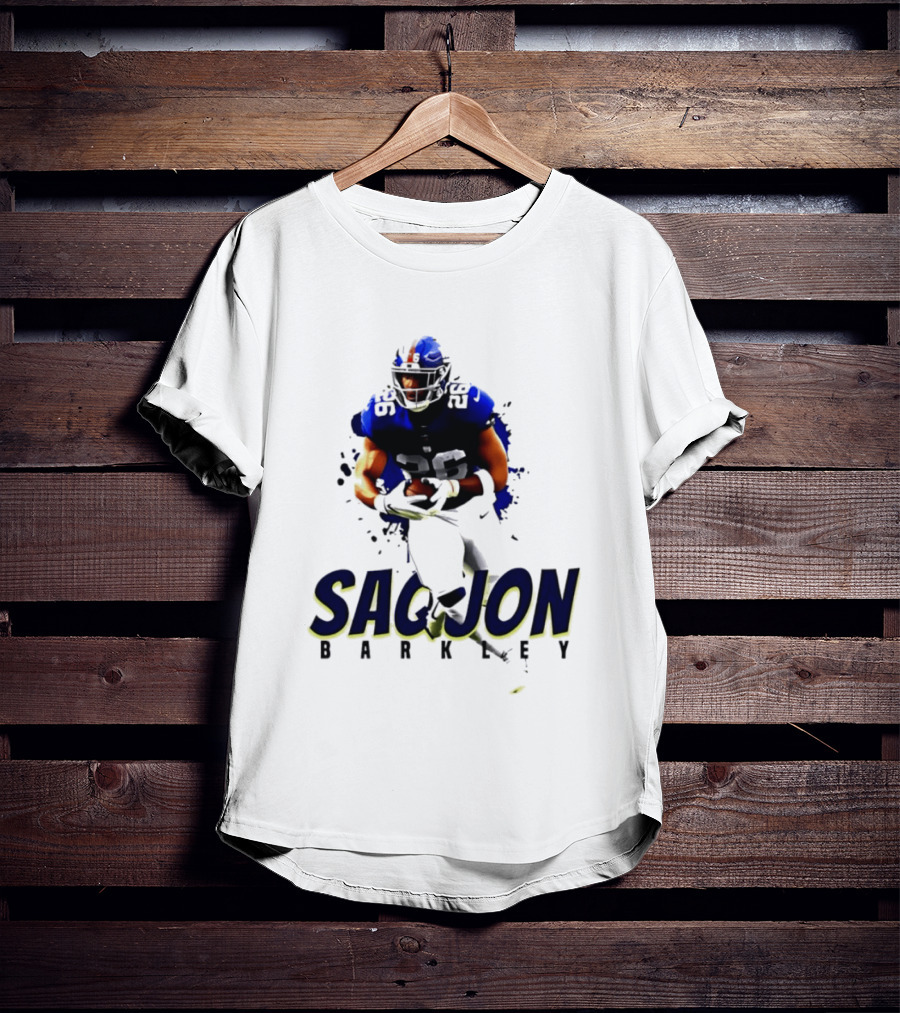 Saquon Barkley 26 New York Giants Running Back Sports T-Shirt