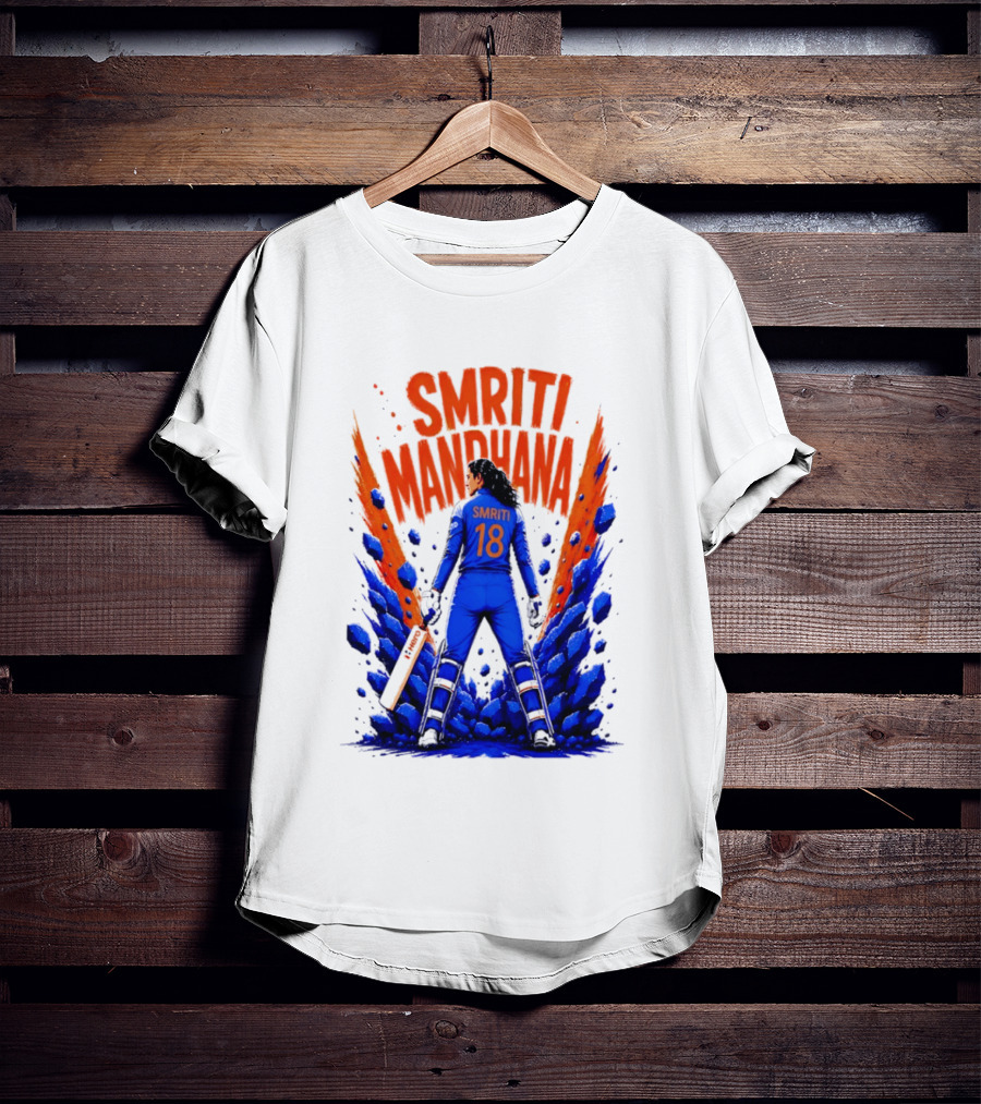 Smriti Mandhana 18 Cricket Star Power Play T-Shirt