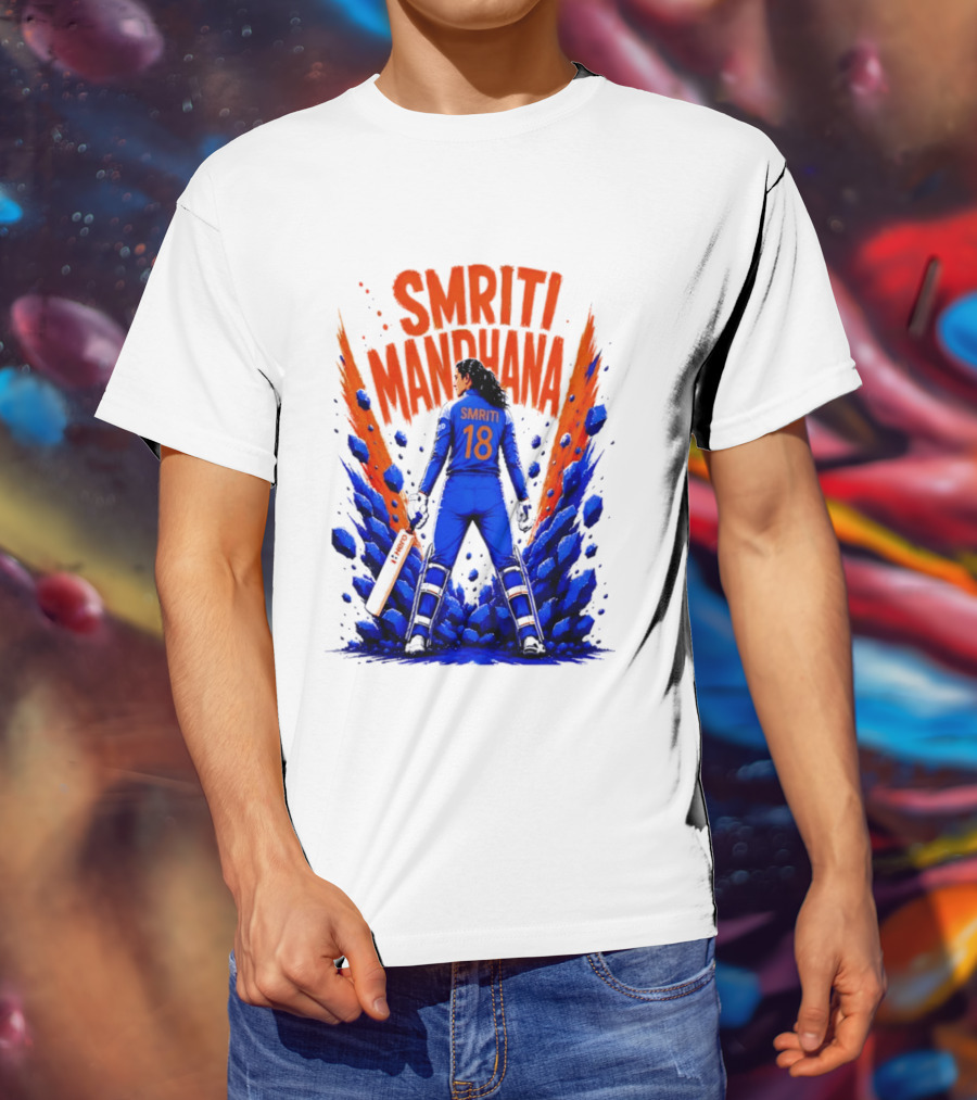 Smriti Mandhana 18 Cricket Star Power Play T-Shirt