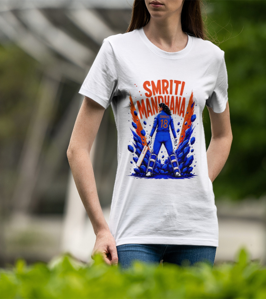 Smriti Mandhana 18 Cricket Star Power Play T-Shirt