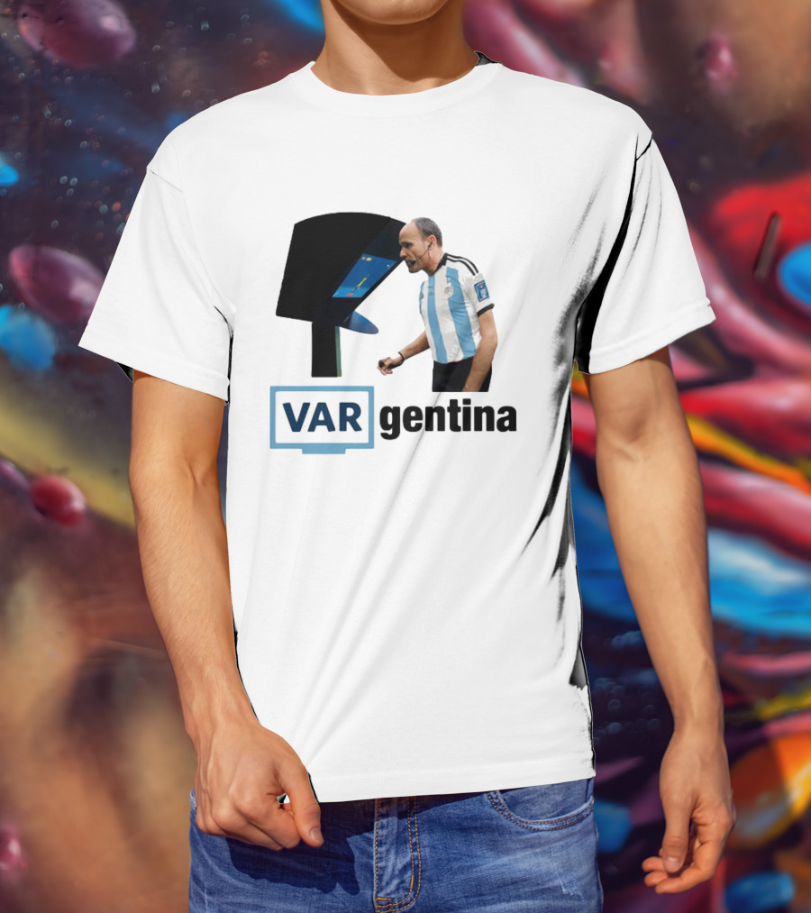 VAR Argentina Football Referee Interaction T-Shirt