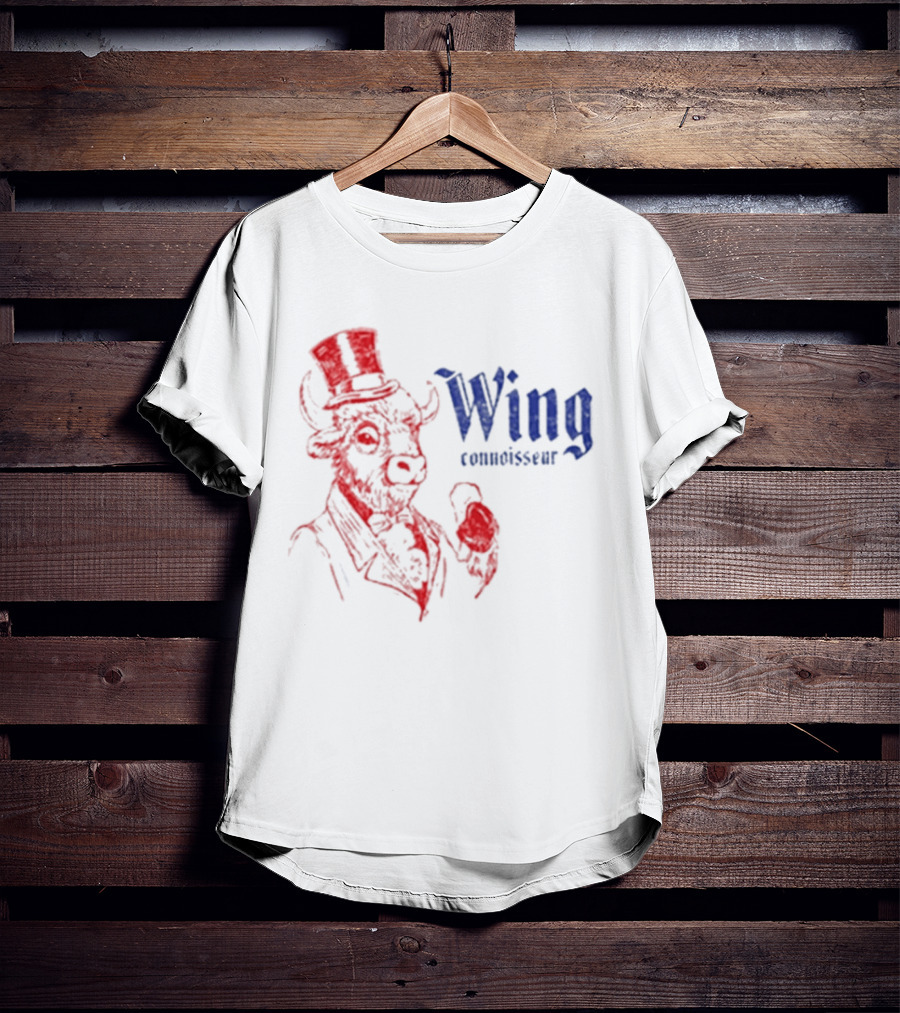 Wing Connoisseur Buffalo Top Hat Bison T-Shirt