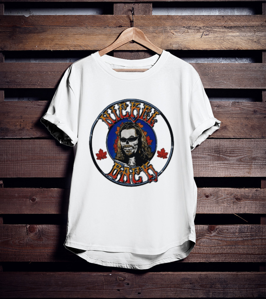 Nickelback Skeleton Skull Maple Leaf Rock Band Bootleg T-Shirt