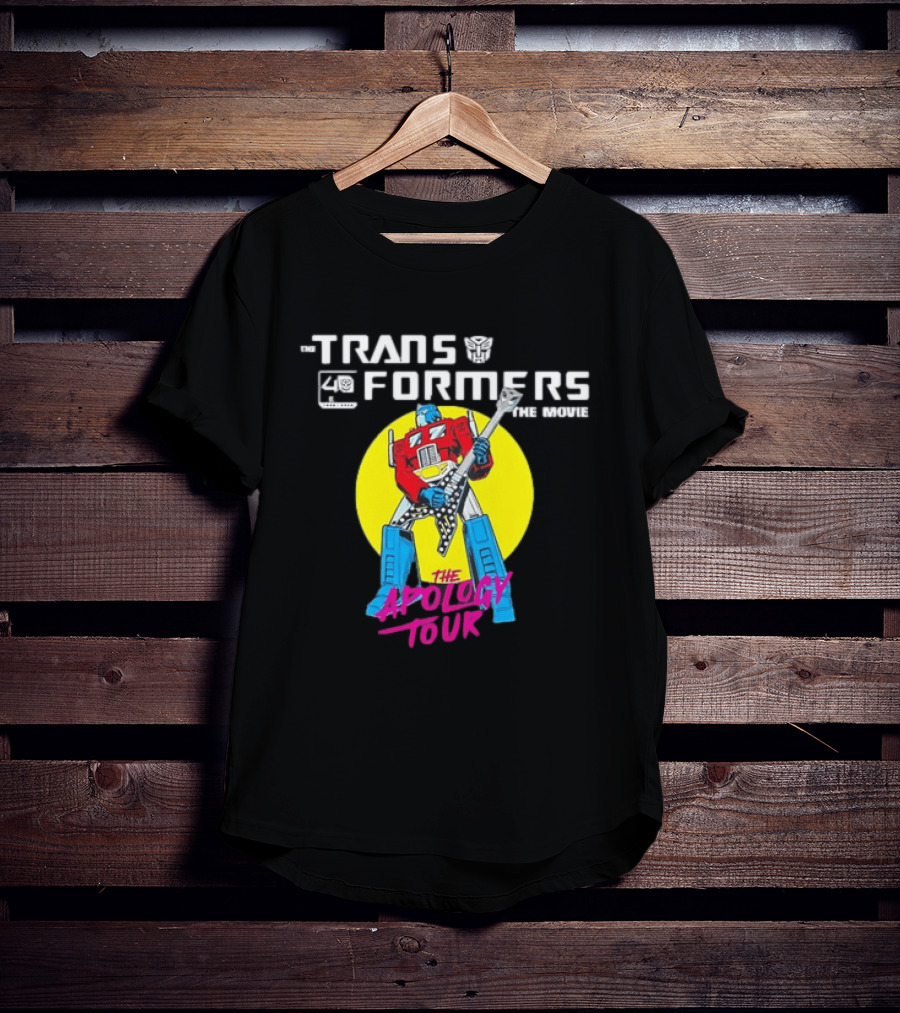 40 Years Transformers The Movie Optimus Prime The Apology Tour T-Shirt