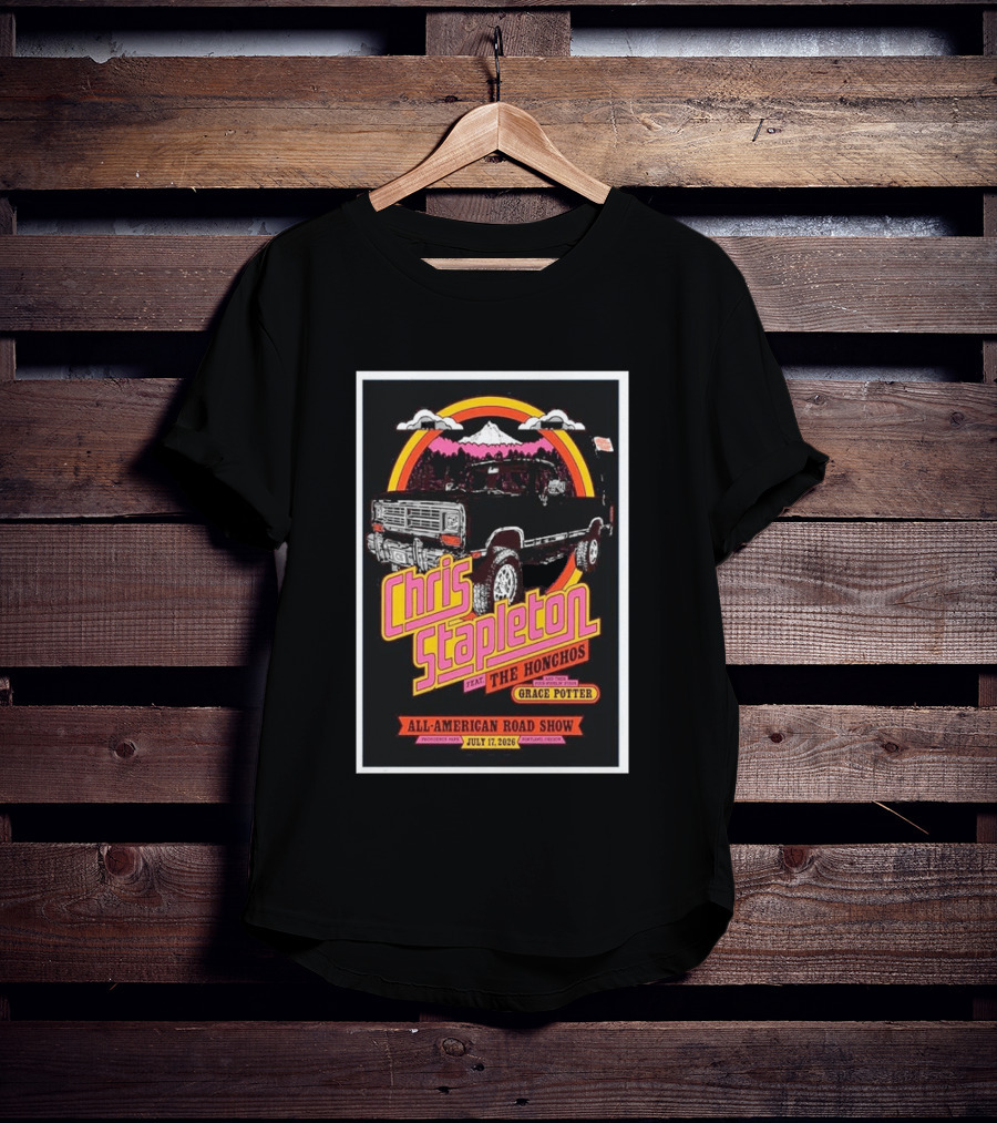 Chris Stapleton All American Road Show July 17 2026 Portland Oregon Feat The Honchos Grace Potter T-Shirt