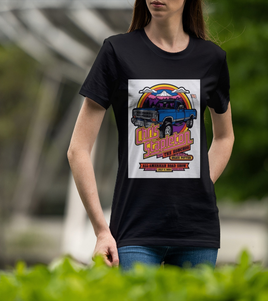 Chris Stapleton Feat The Honchos Grace Potter All American Road Show Providence Park Portland Oregon July 17 2026 T-Shirt