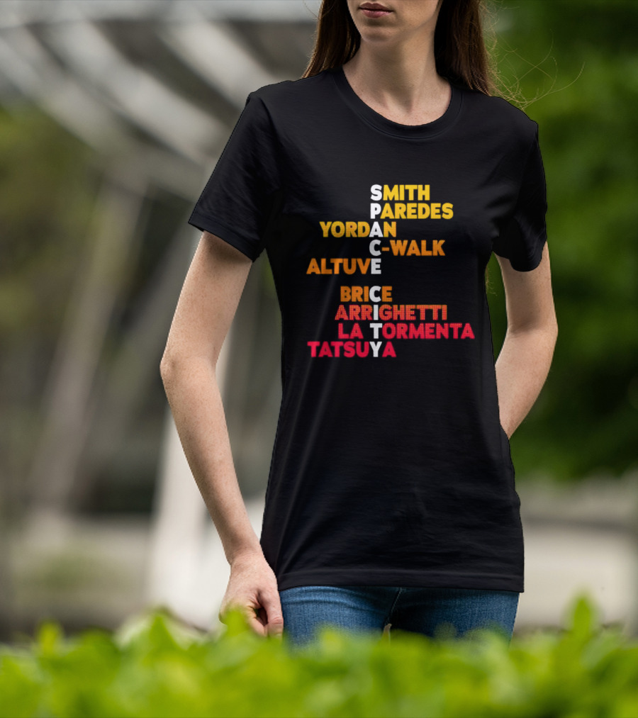 Smith Paredes Yordan C Walk Altuve Brice Arrighetti La Tormenta Tatsuya Space City Houston Astros T-Shirt