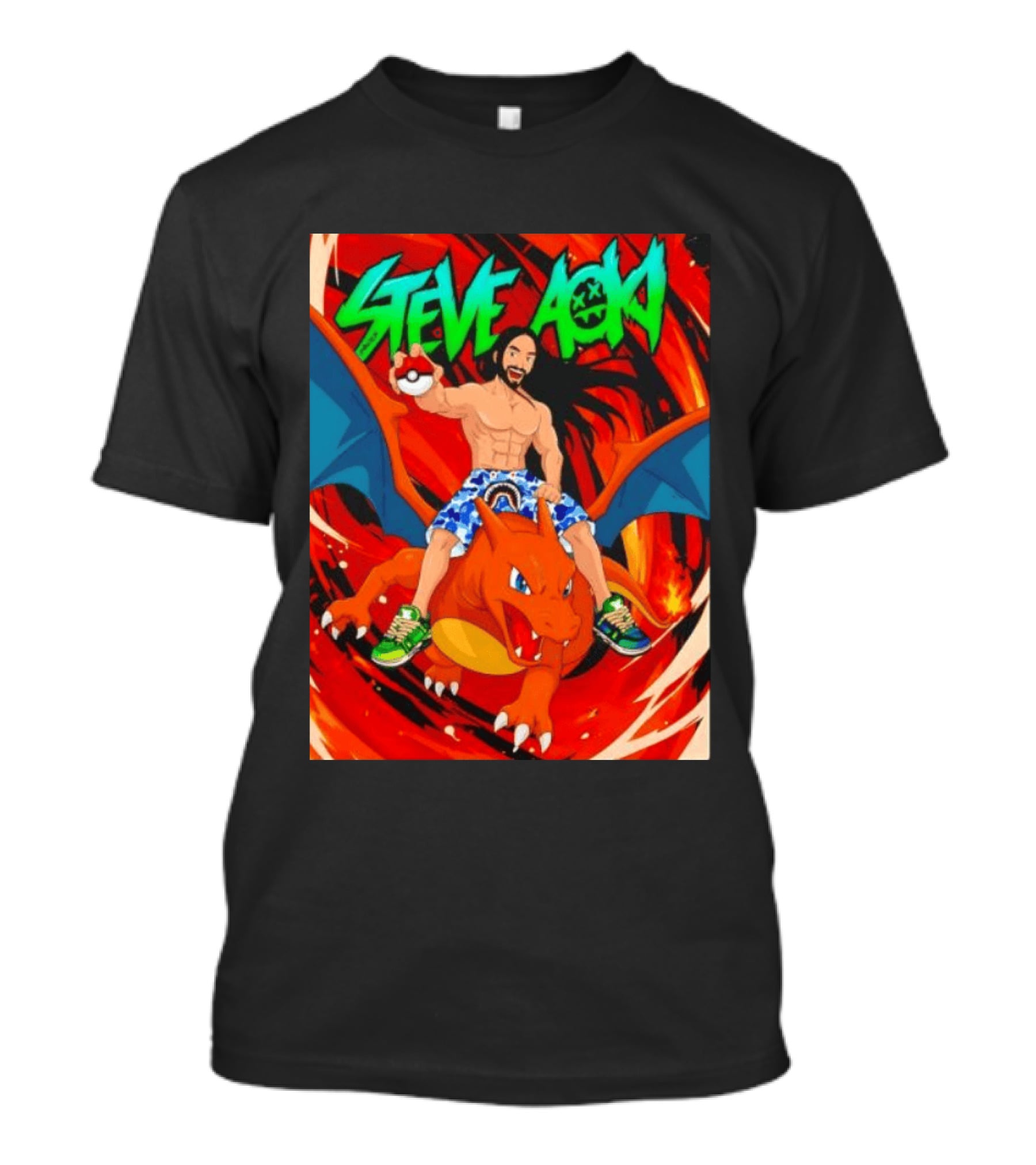 Steve Aoki Pokémon Charizard Adventure T-Shirt