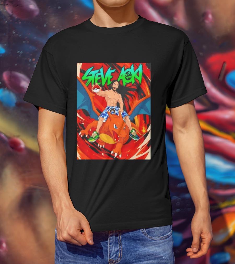Steve Aoki Pokémon Charizard Adventure T-Shirt