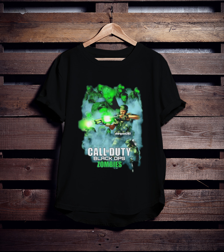 Call Of Duty Black Ops Zombies Tank Dempsey Battle Scene T-Shirt