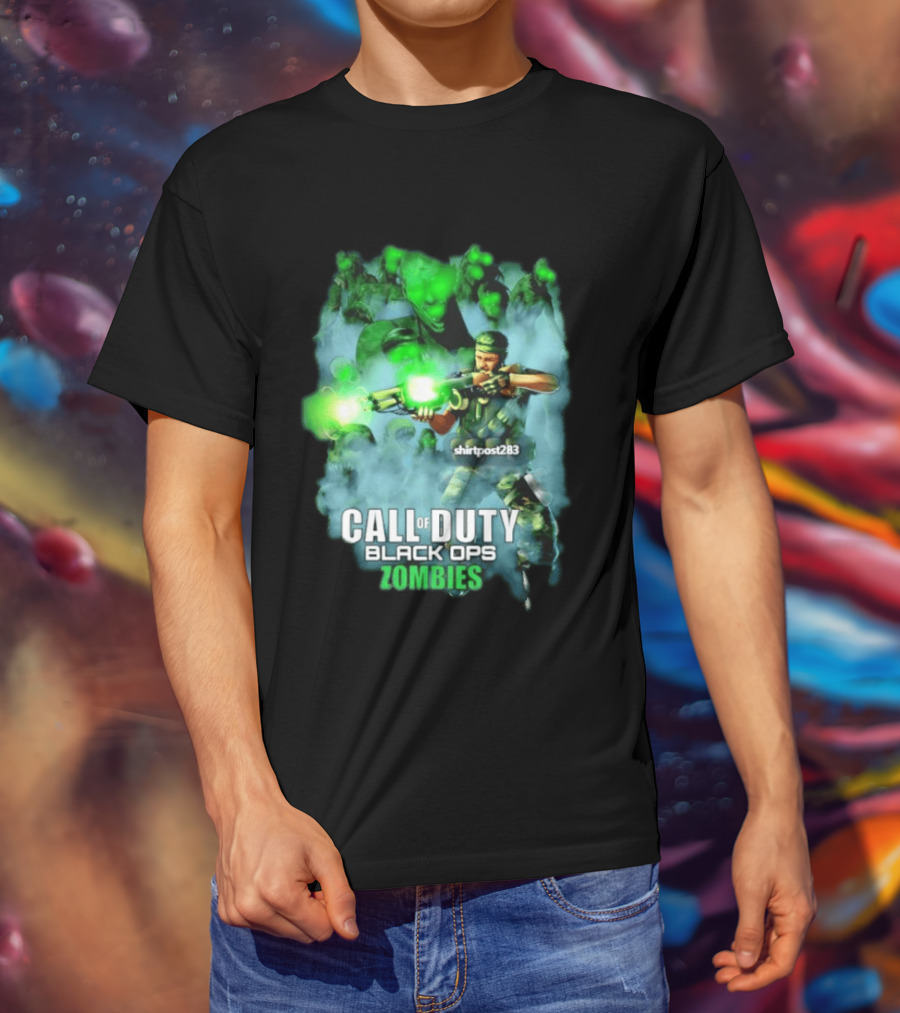 Call Of Duty Black Ops Zombies Tank Dempsey Battle Scene T-Shirt