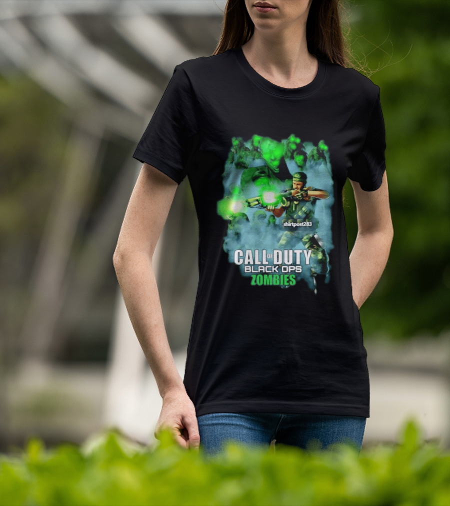 Call Of Duty Black Ops Zombies Tank Dempsey Battle Scene T-Shirt