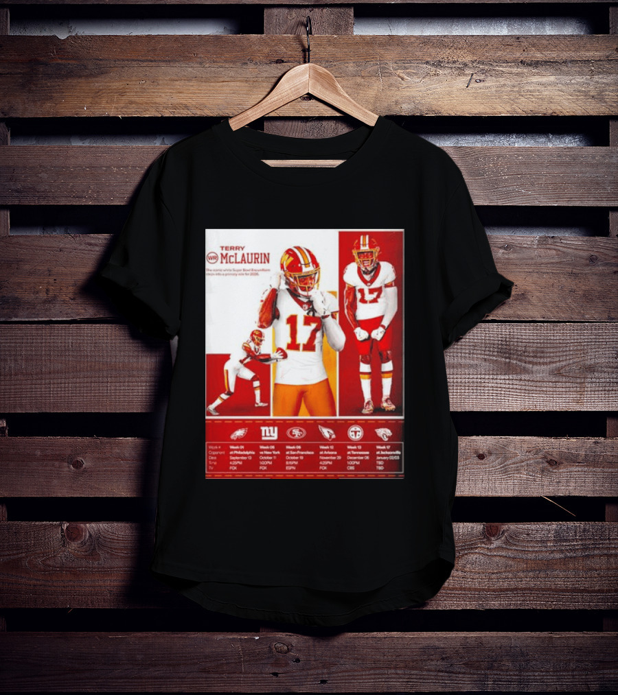 Terry McLaurin Washington Commanders 2026 Schedule NFL Football 17 Jersey Fan Gear T-Shirt